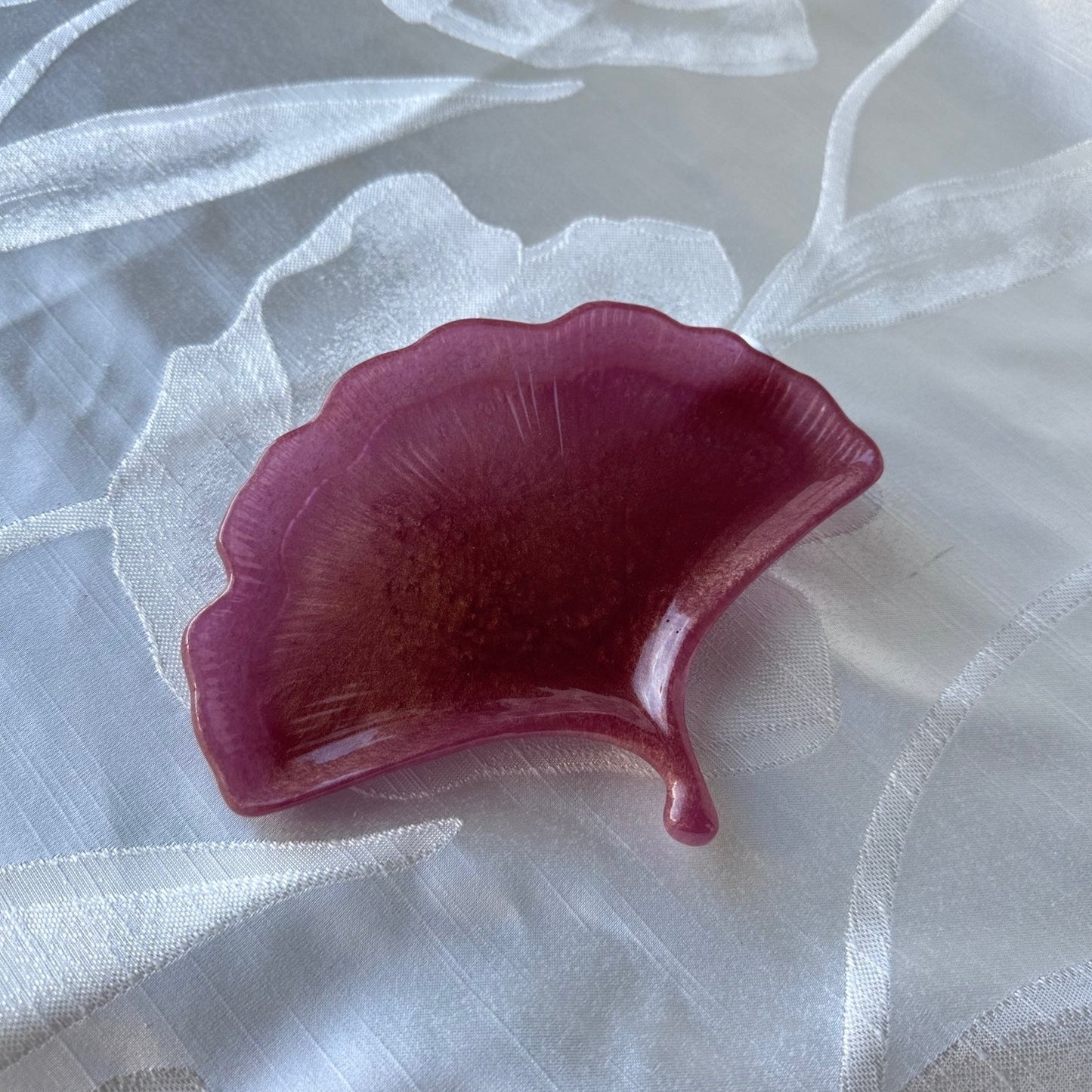 Ginkgo Resin Art Trinket Dish