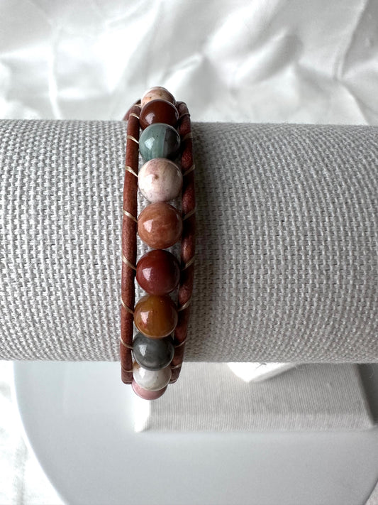 Leather Beaded Bracelets