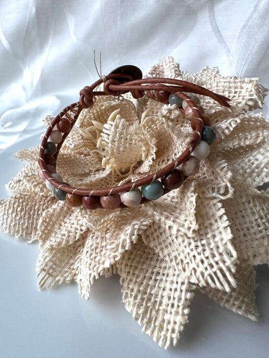 Leather Beaded Bracelets