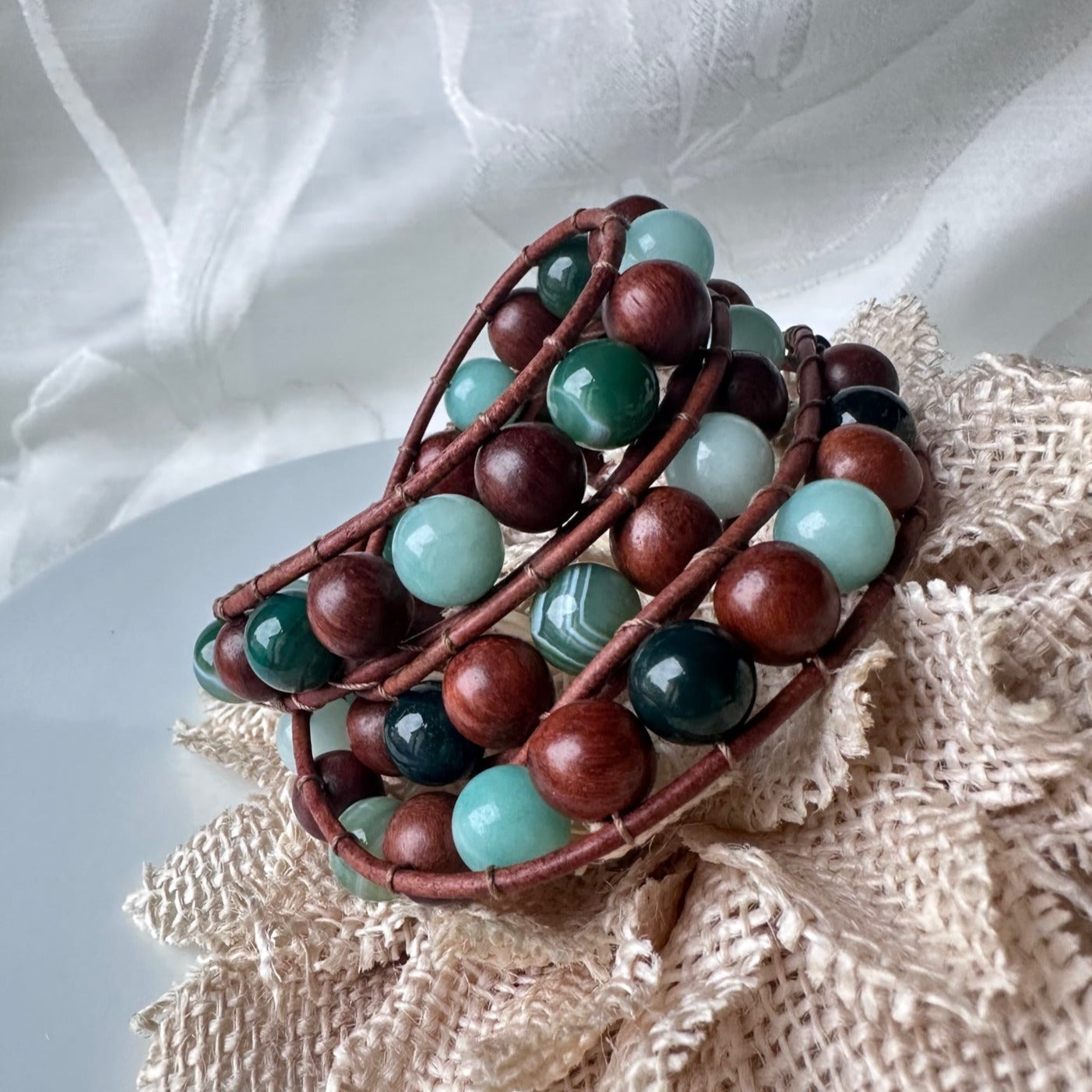 Leather Beaded Bracelets